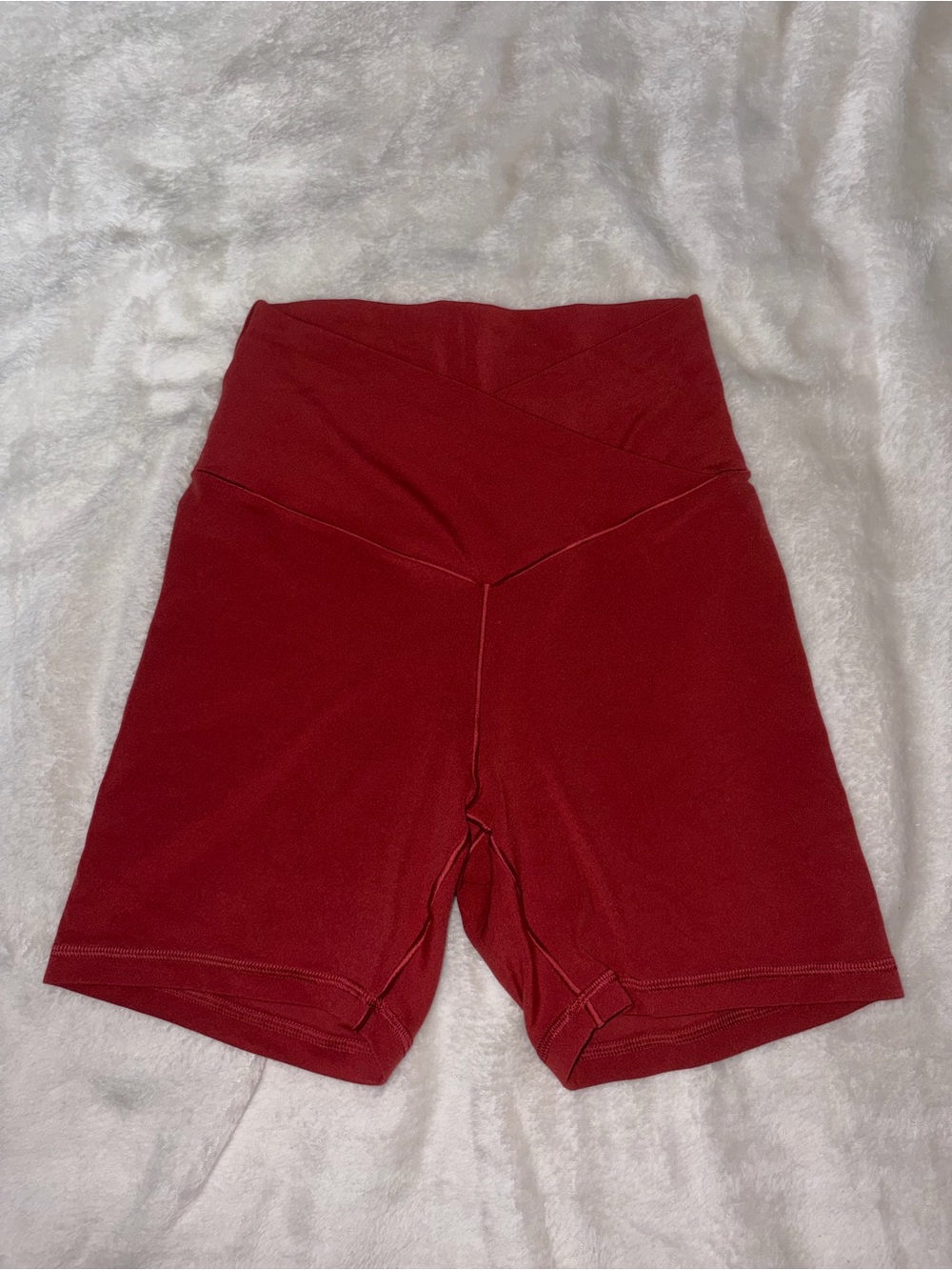 aerie High-Waist Red Athletic Bike Shorts